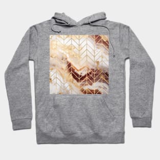 Rose & Gold Marble Chevron Hoodie